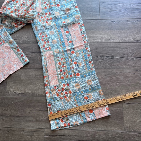 NWT DRA Floral Patchwork Palazzo Wide Leg Pants with Pockets Small - Picture 8 of 13